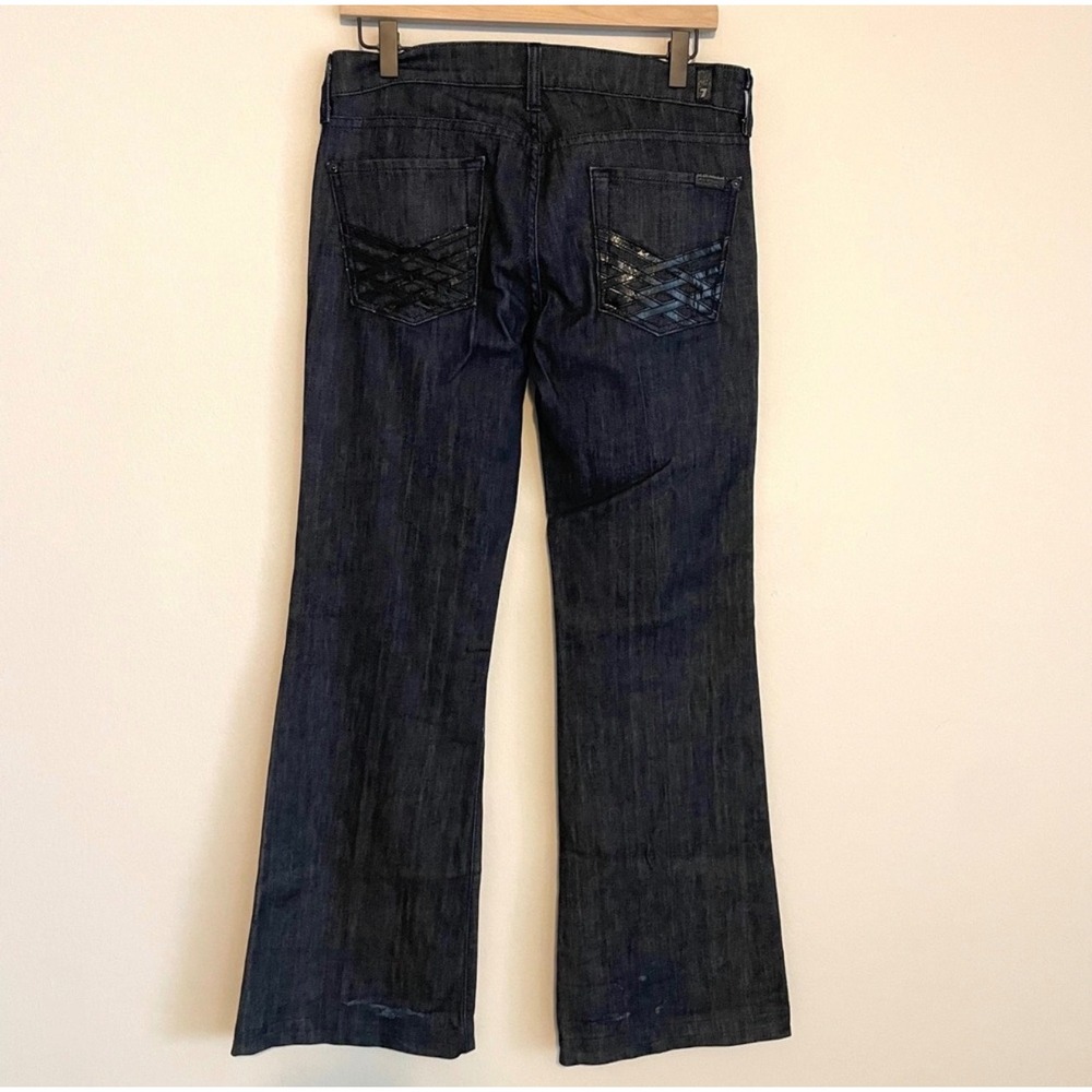 Vintage Y2K 7 for all Mankind dojo flare jeans 28 denim grunge boho casual blue‎
